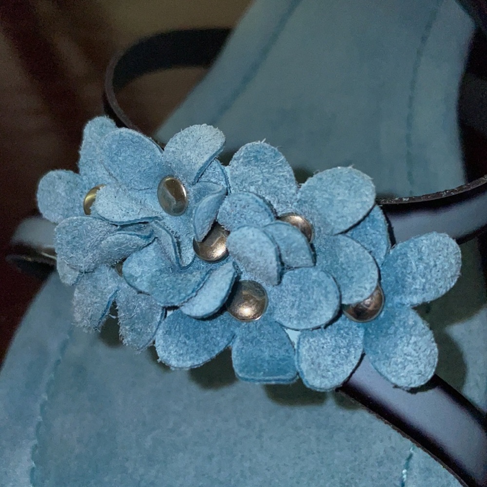 Sandals by Jessica, Light Blue W Flower 9B NIB - Picture 7 of 14
